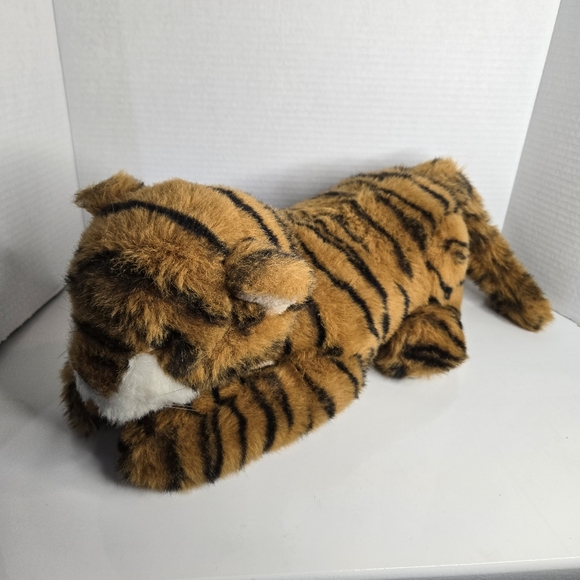 Vintage Squeezems Fundamental Too Tiger Plush 1984 Korea NON WORKING Stuffed Toy - Picture 1 of 5